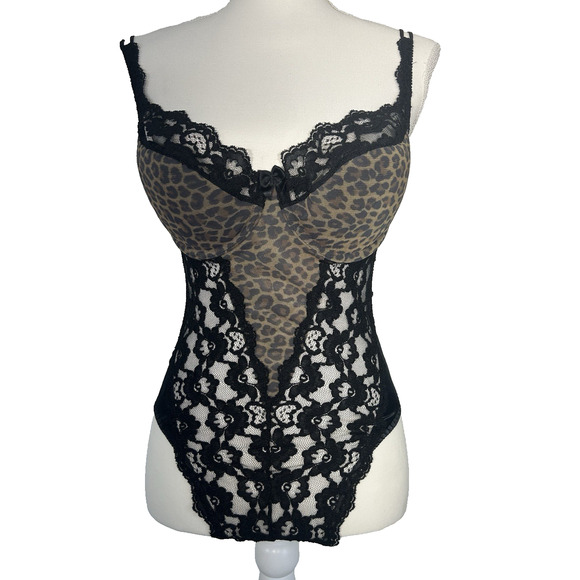 Victoria's Secret Other - Vintage Victoria's Secret Gold Label Black Lace Bodysuit REN Fare Size 34D